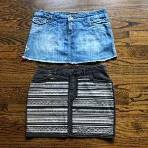 Lot of 2 Women’s Denim Mini Skirts - H&M